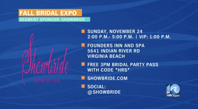 The Hampton Roads Show segment for the Fall Bridal Expo 2024